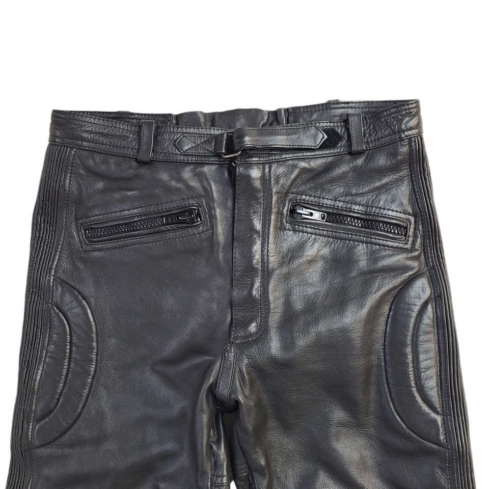 Stein Leathers Black Motorcycle Trousers Uk Men's Size M W32 L30 J543