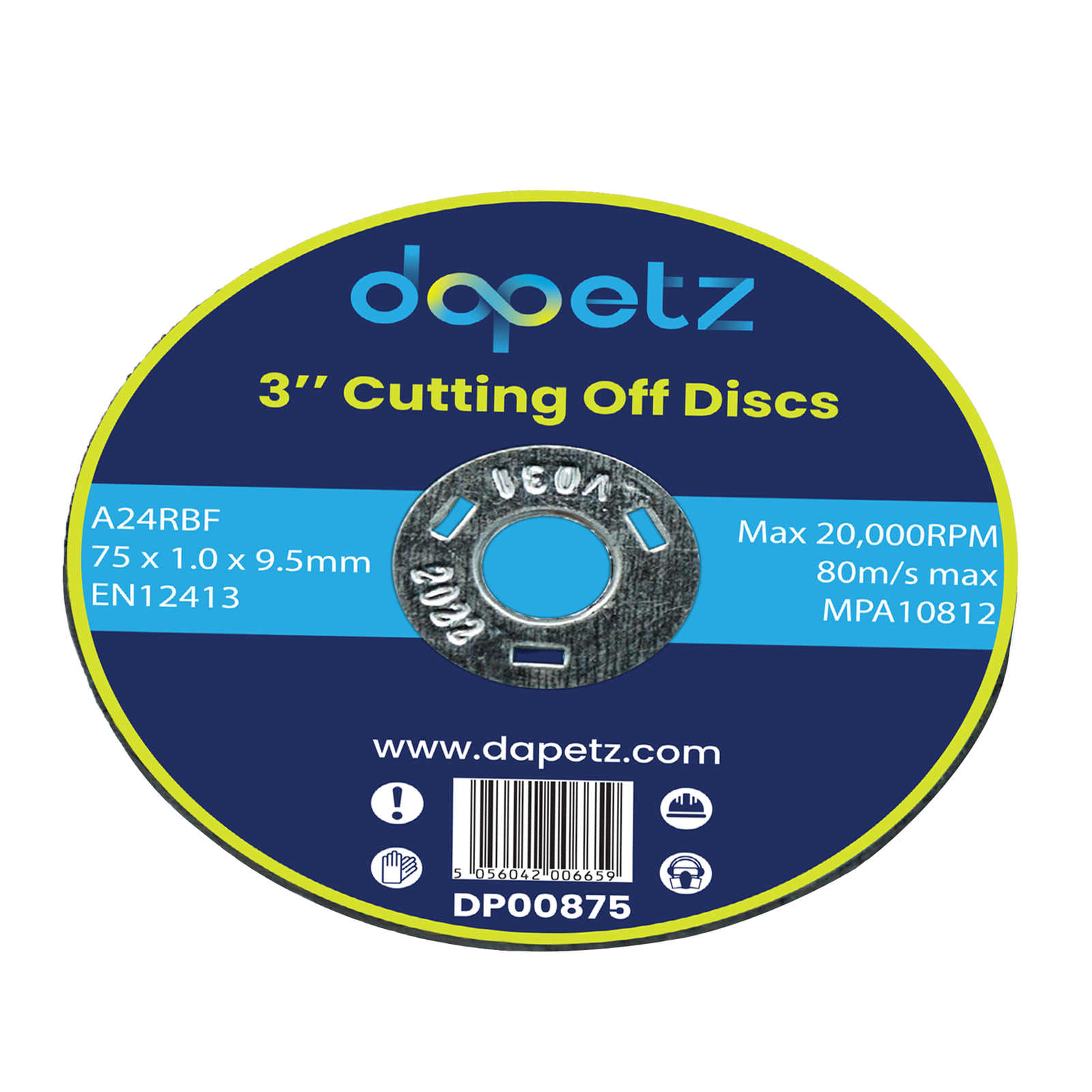 3" Cut Off Discs Metal Cutting 75mm X 1mm Thin Slitting Discs Pack Of