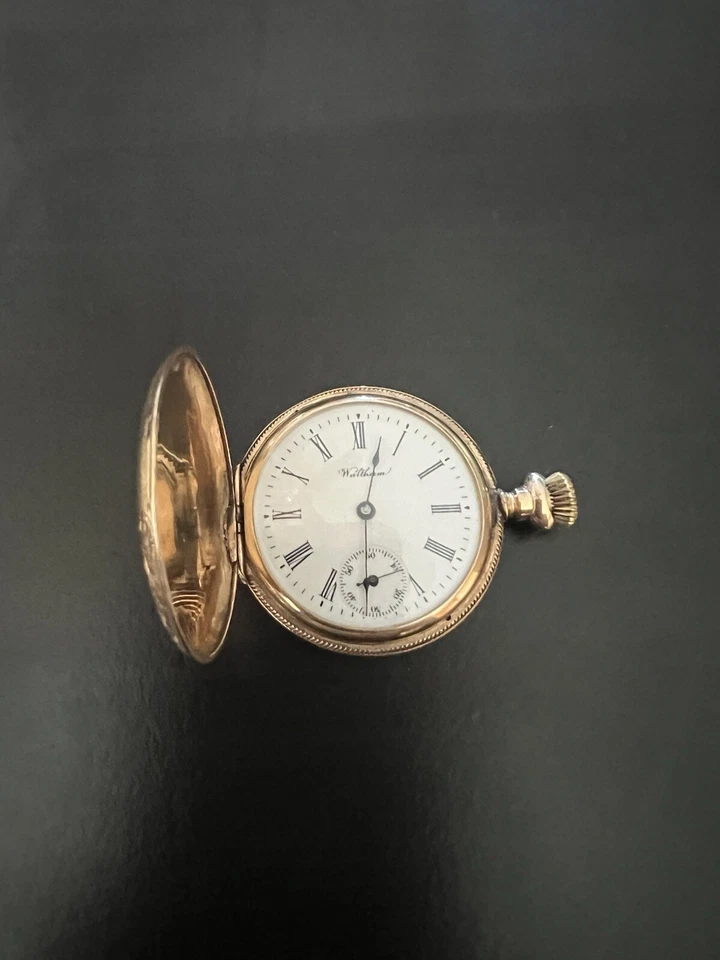 Raro Reloj Bolsillo BWCCO Oro Sólido 14k Waltham Full Hunter 6s Mar 1890 50.9g Foto 3 de 4