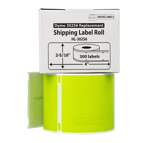 DYMO LW 30256-R REMOVABLE GREEN - 1 Roll of 300 - Large Shipping Labels - FAST ! - Afbeelding 2 van 9