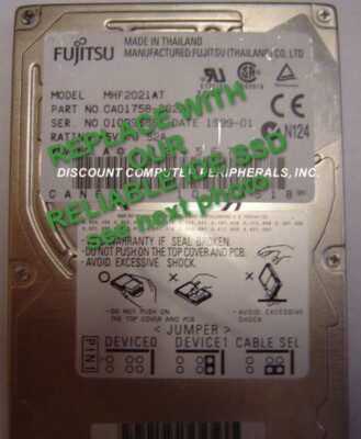 4GB IDE SSD Replace Worn Out MHF2021AT Hard Drive with 2.5'' 44 PIN CF SSD Card