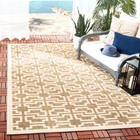 SAFAVIEH Indoor Outdoor CY6015-242 Courtyard Mocha / Beige Rug