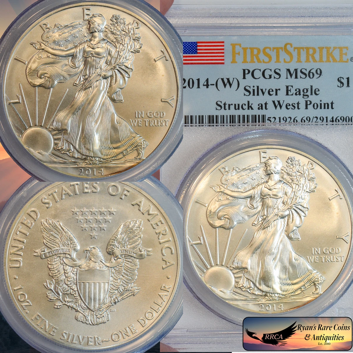 American Eagle MS 69 Graded 2014 Silver Bullion Coins for sale | eBay