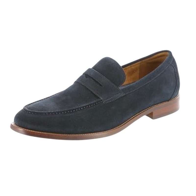 Florsheim Mens Rucci Penny Loafers US 11 M Navy Suede Slip  display picture 1