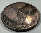 1983 1 oz Viva Mexico Winged Victory Vintage Silver Proof Round Milky/Toned WWM