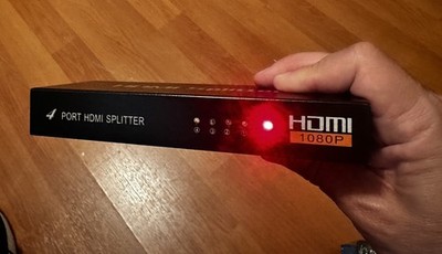 HDMI Splitter 1 In 4 Out 4K UHD HD 1080P 4-Port Repeater Splitter Amplifier 1x4