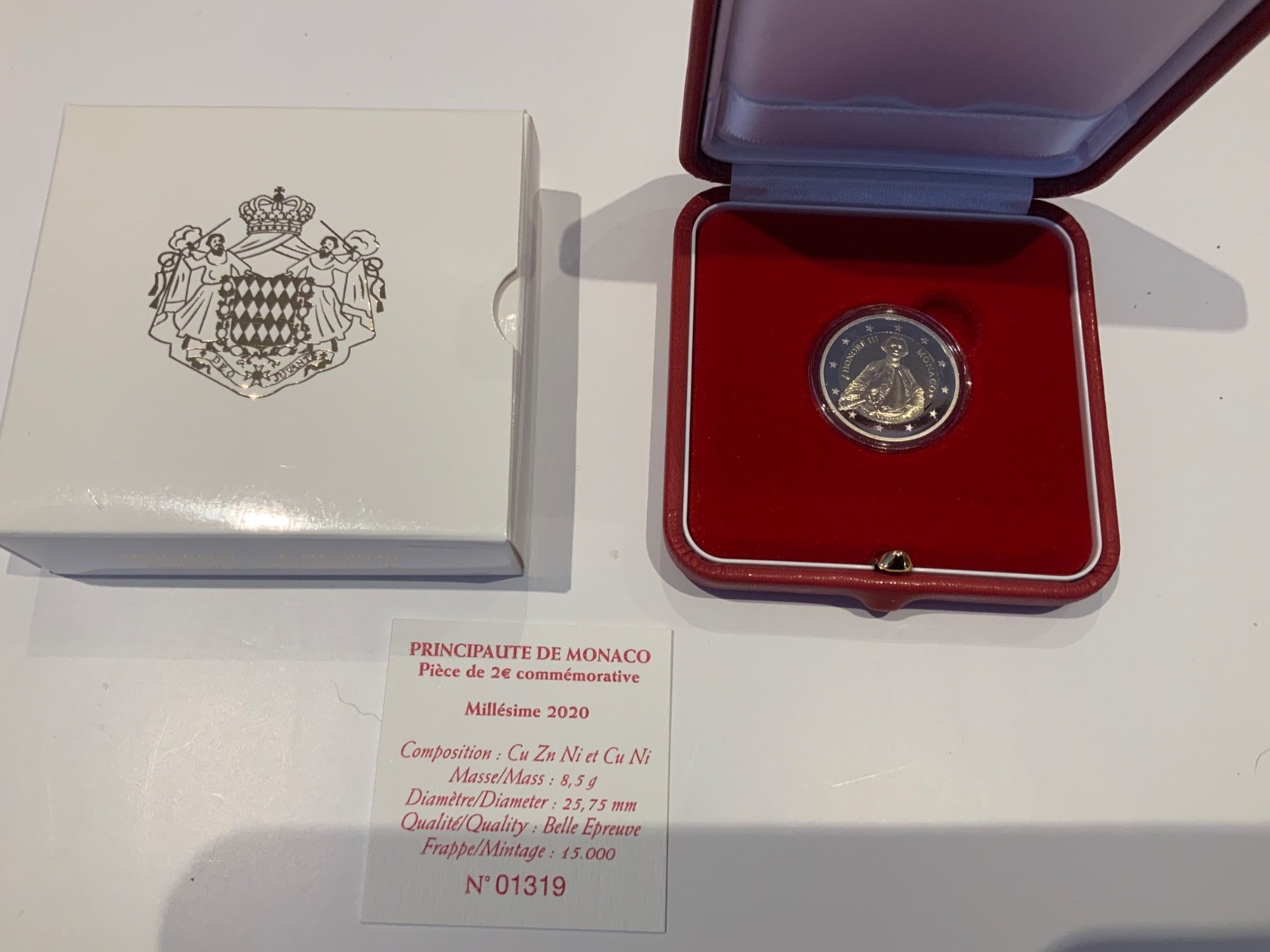 Pièce 2 euro MONACO 2020 / HONORÉ III