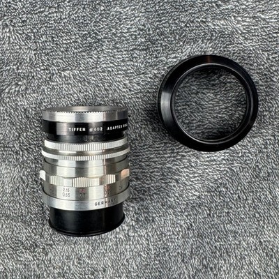 Vintage Carl Zeiss Jena Tessar 50mm f2.8 Lens Germany w Leather Case