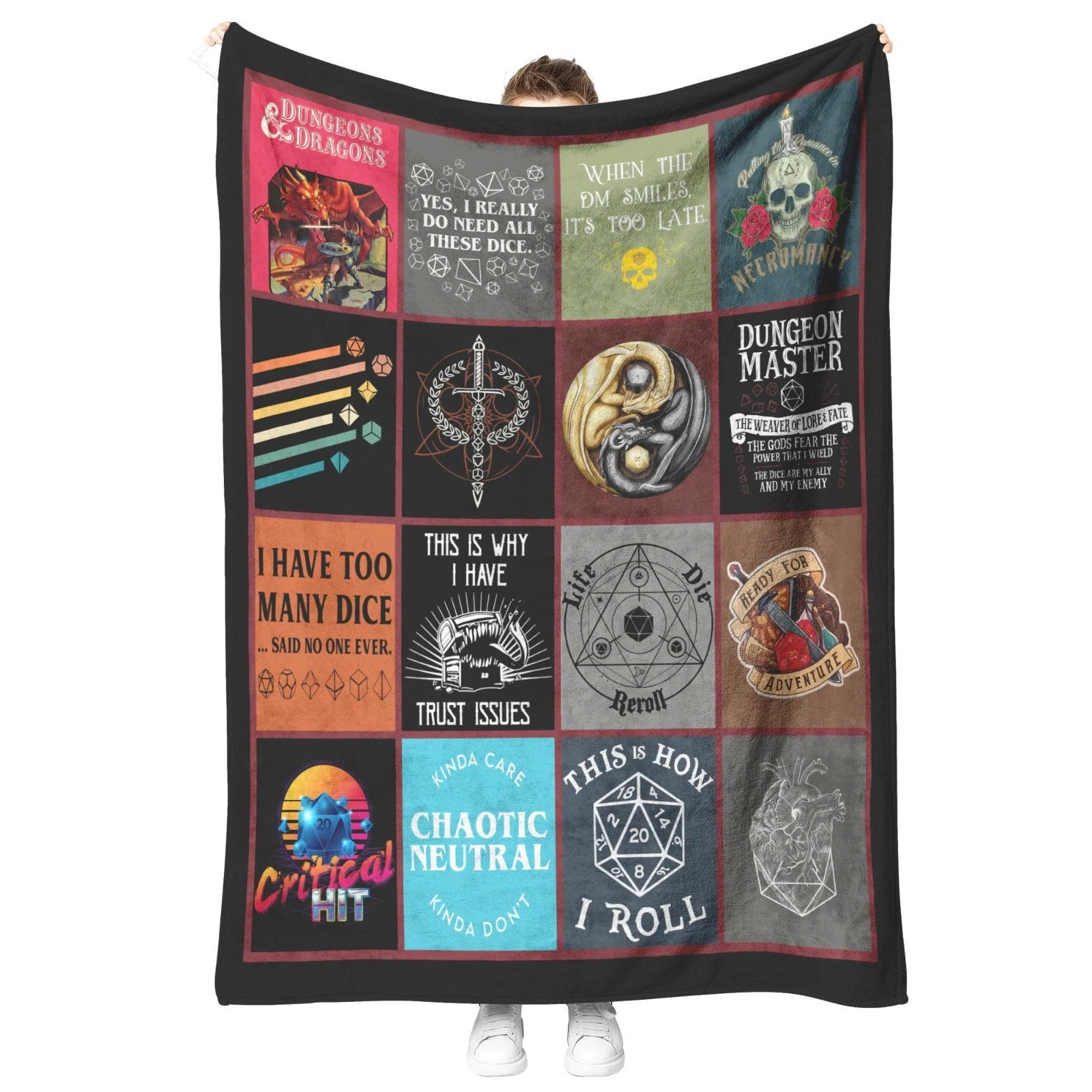 Dungeons And Dragons Blanket, Dungeons Fleece Blanket
