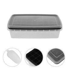Silicone Freezer Trays with Lid Molds for Food Storage Ice Making Bin