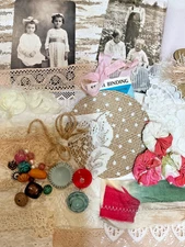 Slow Stitch Vintage Lace and Ephemera Mini Kit