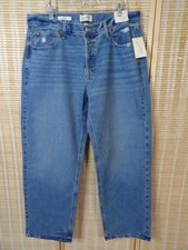 Women's Universal Thread Mid-Rise 90s Baggy Size 14 Non-Stretch Blue Denim Jeans