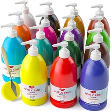 15 Colors Large Bulk Acrylic Paint Set 33.8oz/1000ml for Pumpkins