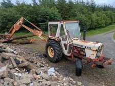 David Brown 996 Farm Tractor with Cab & Rear Backhoe/Digger Attachment