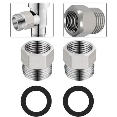 Brass Pipe Connector Home Improvement Dual Thread Types Hassle-free Setup