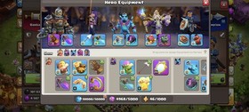 TH18 Heroes 100/100/90/75/50 | LOT OF  SKIN !!! | GREAT HEROE EQUIPMENT | CHEAP