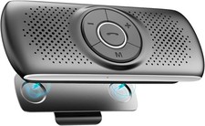 AGPTEK Car Speaker with Bluetooth 5.3, Hands Free Phone Kit for Calls, Gray