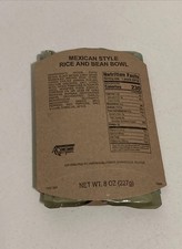 US Military MRE Entree Mexican Style Rice And Bean Bowl Hunting Camping