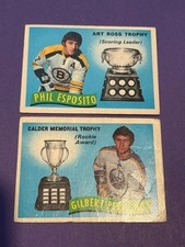1971 OPC Phil Esposito and Gilbert Perreault 2nd All-Star #246 #247
