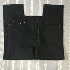 Levi's Mens Athletic Fit Black Dark Wash Denim Jeans Tapered 5-Pocket Logo — photo 2
