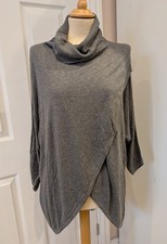 Seraphine grey maternity nursing cowl neck cross front sweater XS brand new