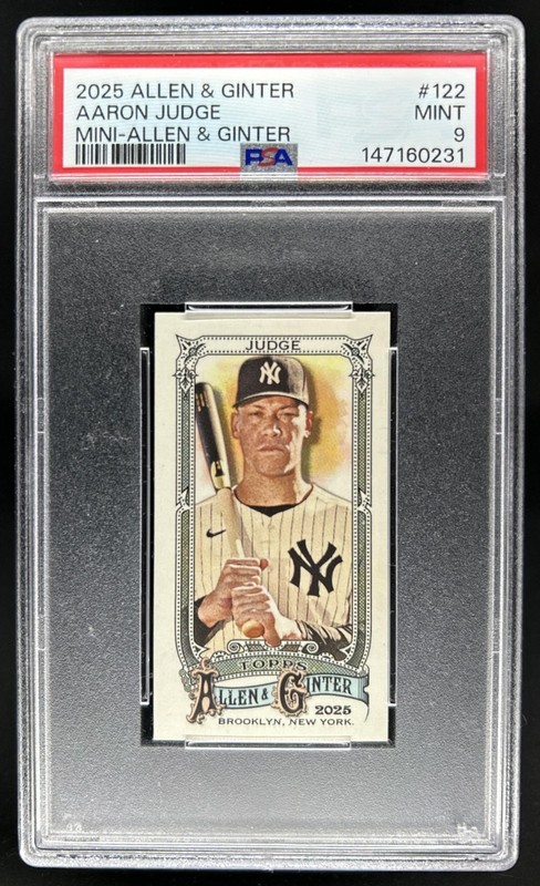 2025 Topps Allen & Ginter Aaron Judge Mini #122 New York Yankees PSA 9