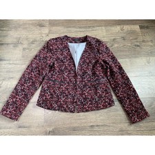 EUC Womens Ann Taylor wool blend blazer jacket multicolored size M