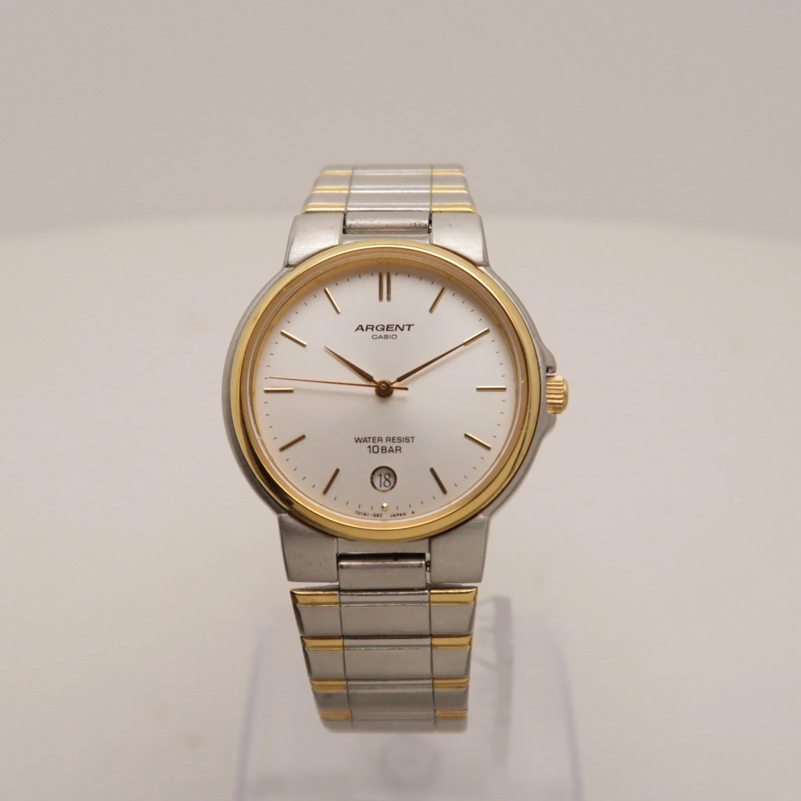 CASIO Argent MTW-114 Analog Quartz Men Vintage Watch W382 *WORKING