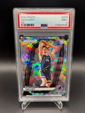 2024-25 Panini Prizm - Zach Edey #249 Cracked Ice (RC) - PSA 9