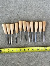 Set Of 11 Small Wood Carving Tools Woodworking Chisels Knives