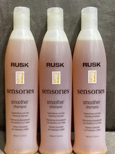 RUSK SENSORIES SMOOTHER SHAMPOO PASSIONFLOWER & ALOE SMOOTHING - 3 PACK- 13.5 OZ