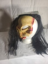 Vintage Latex Halloween Mask Mario Chiodo Studios 2004 Skinned skull half face