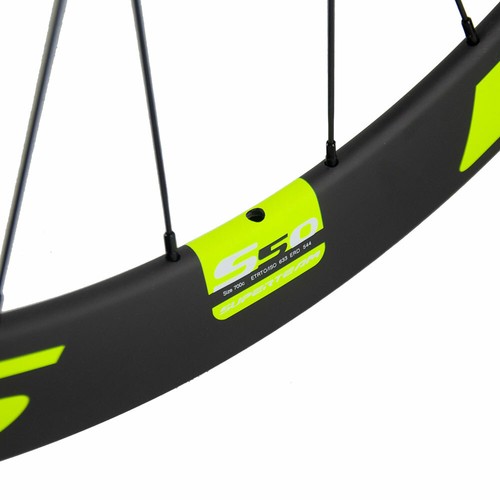 SUPERTEAM Cyclocross Bicicleta Clincher Juego de Ruedas de Carbono 50 mm Freno de Disco Rueda de Bicicleta - Imagen 9 de 11