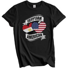 Egyptian American Hearts USA Egypt Flags T-Shirt