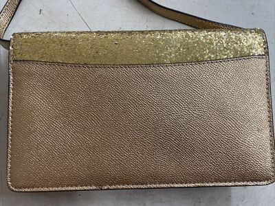 COACH Hayden Glitter Foldover Crossbody Clutch, Gold, F39640 | eBay