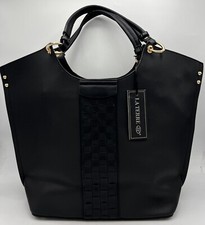 La Terre Fashion Woman  s Handbag Large Black Purse Top Handle NWT