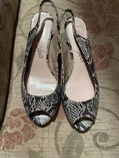 M&S Shoes Peep Toe Sandals Small Heel Size 8 (42) Great Condition