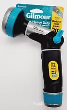 Gilmour Heavy Duty Water Nozzle Swivel Connect Metal 8-Pattern Thumb Control