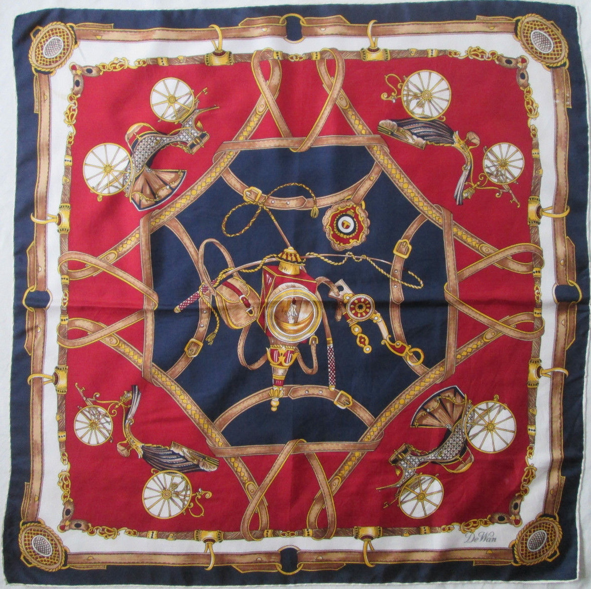 Foulard Vintage 100% Soie, Dimensions 78 X 80 Cm – Superbe Et Léger