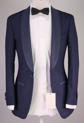 Suitsupply Manhattan Blue Shawl Lapel 1-Btn Tuxedo Jacket Blazer 32R 34R XXS - Picture 3 of 13