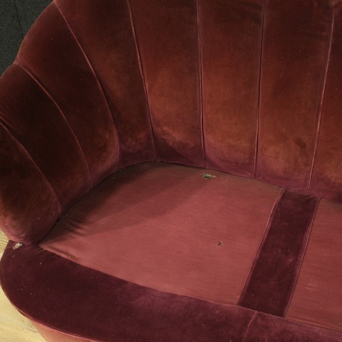 Living Room Home & Garden Gio Ponti Sofa Two Chairs Velvet Furniture Xx Century - Picture 11 of 12