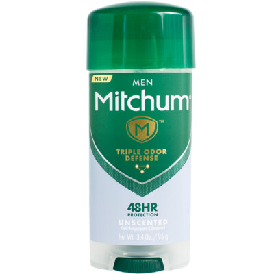 Mitchum Men Triple Odor Defense Antiperspirant & Deodorant, Unscented 3.4 oz