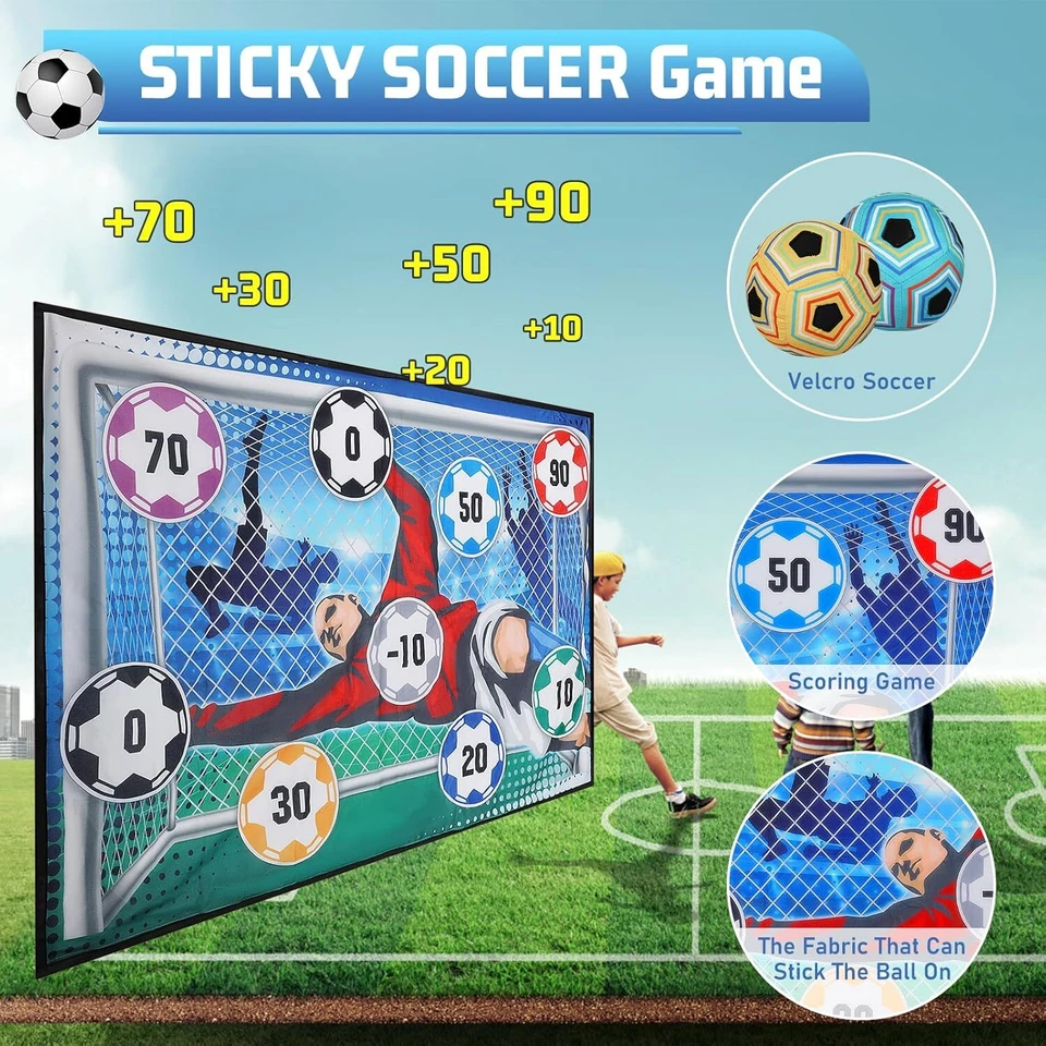 Adhesive Balls Football Training Toy Set Sticky Soccer Ball Game Indoor Outdoor - image 3 of 4