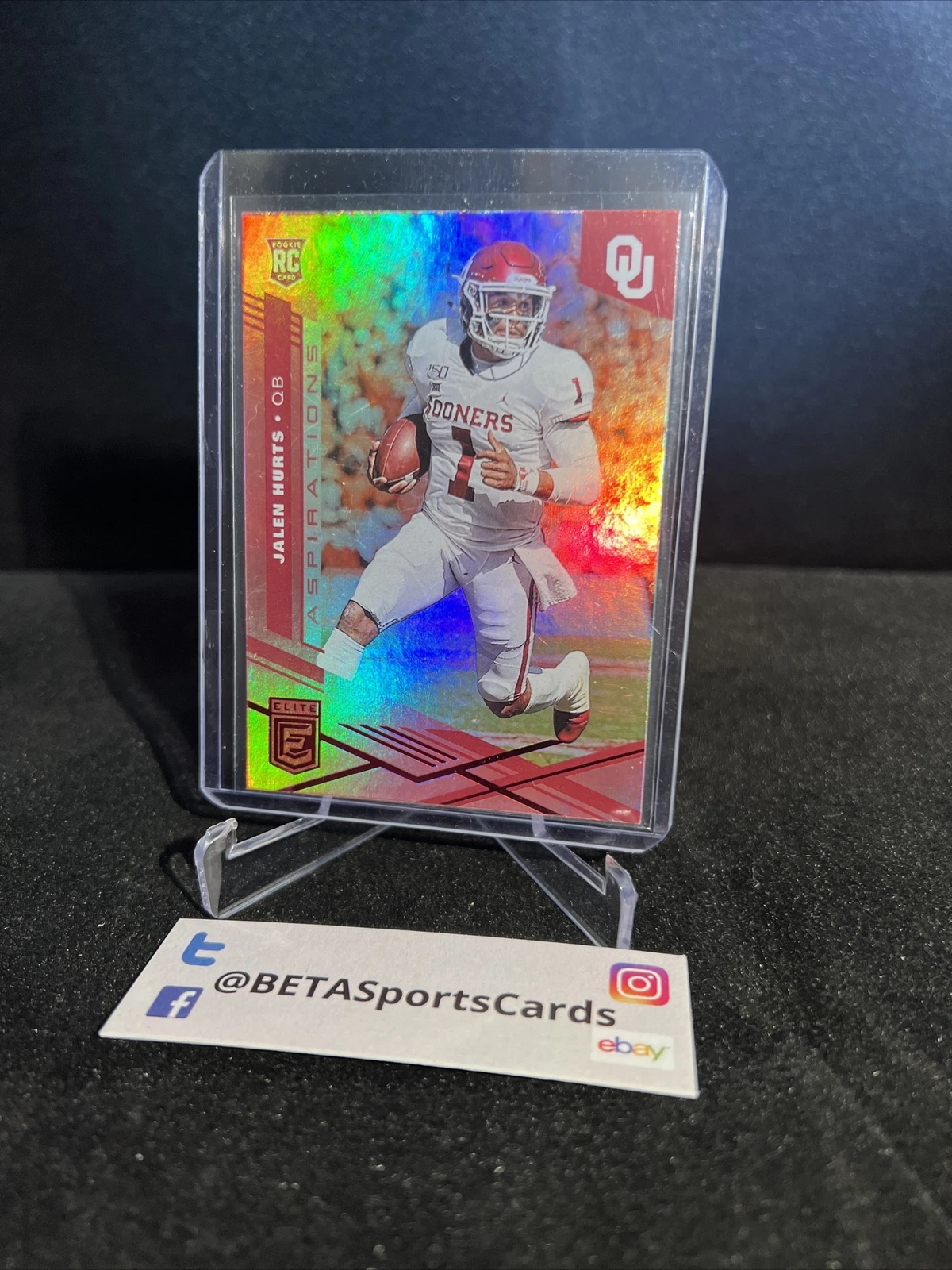 Jalen Hurts Panini Chronicles Draft Picks Elite Rookies #14 Aspirations