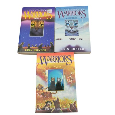 Erin Hunter Lot of 3 Books From 2 Different Warriors Series Paperback Dawn Moonr