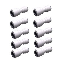 10 PCS 1/4X 3/8 INCH WATER LINE QUICK CONNECTOR PUCH IN FOR RO WATER FILTER