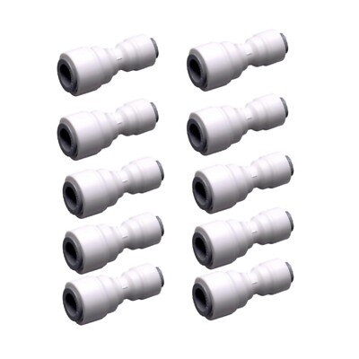 #ad #ad 10 PCS 1 4X 3 8 INCH WATER LINE QUICK CONNECTOR PUCH IN FOR RO WATER FILTER $10.44