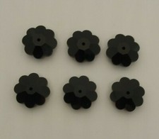 6pc Swarovski Crystal Jet Black Margarita 3700 Beads; 12mm or 14mm; Vintage 