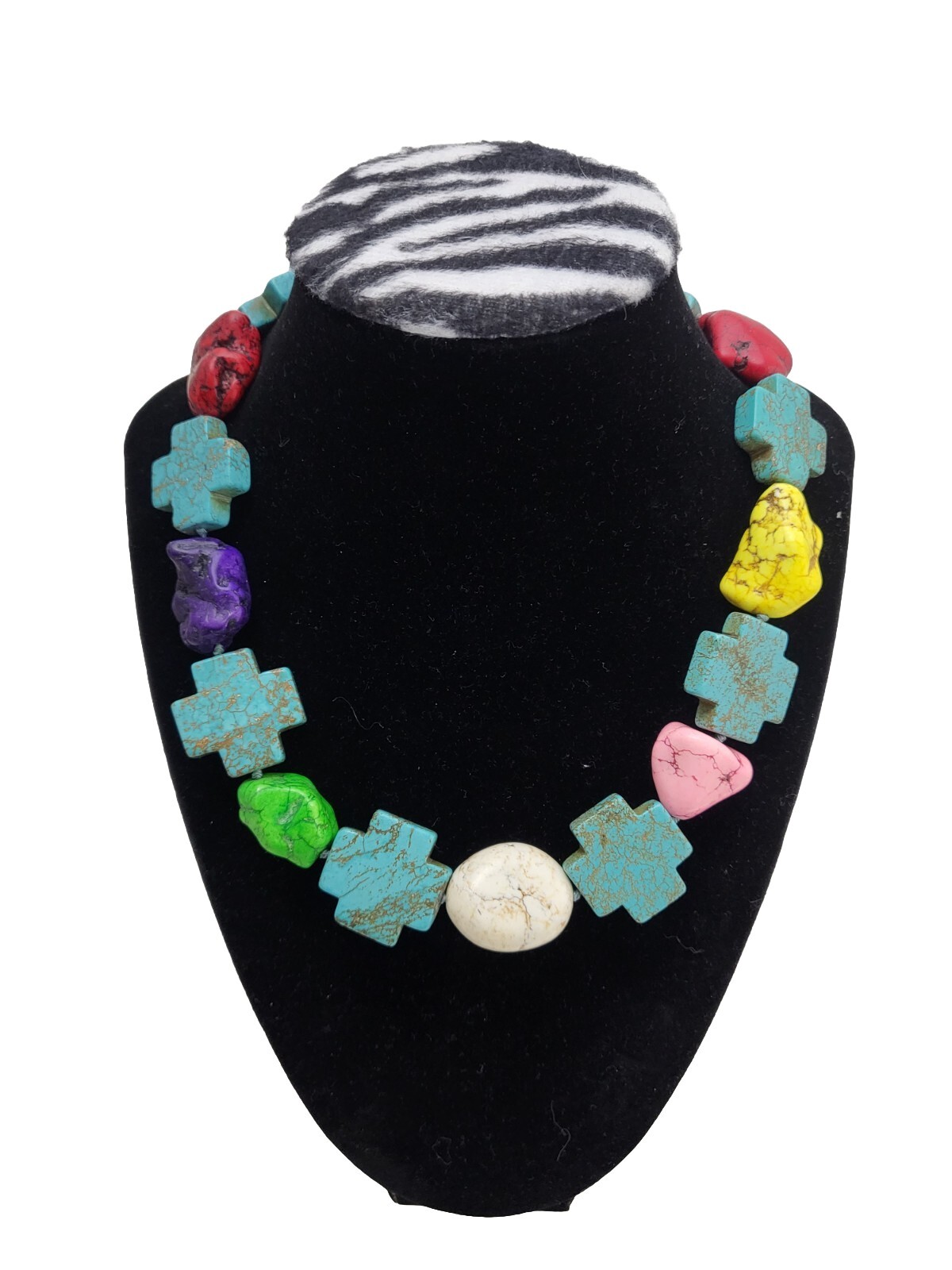 Atisan Designer Multicolor Gemstone Turquoise Cro… - image 2