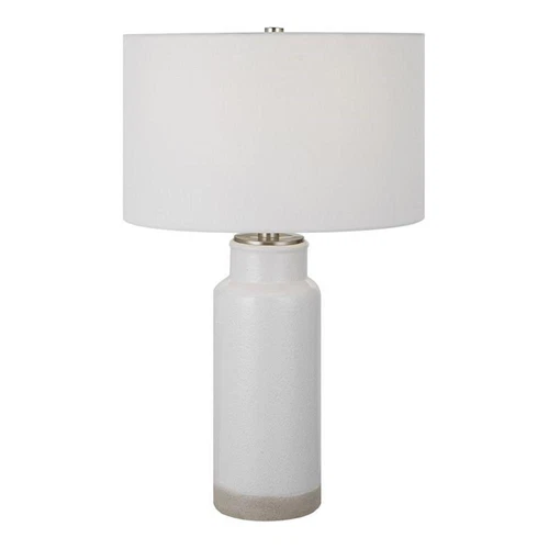 Uttermost Albany Handcrafted Farmhouse Ceramic and Iron Table Lamp in White - Picture 1 of 8
